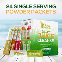 Thumbnail for 3 Day Juice Cleanse Detox | 24 Powder Packets | 4 Tasty Flavors w/ Protein